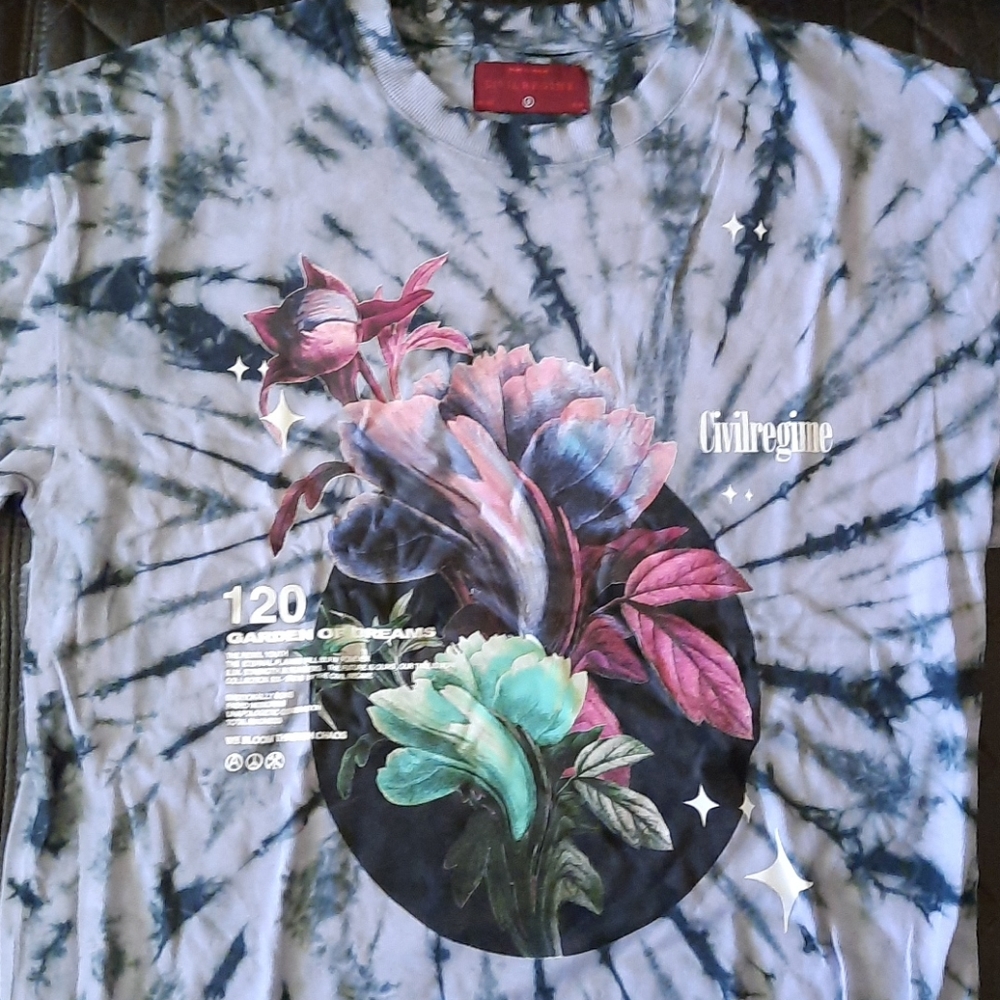 Civil Regime purple tie dye shirt size small.